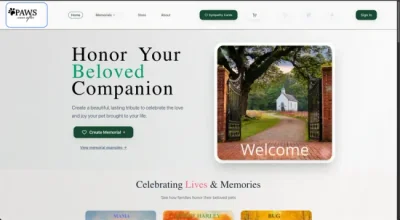 Paws Ever After website screenshot